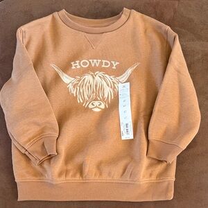 Howdy Kids Sweatshirt - Brown Size 4T New With Tag